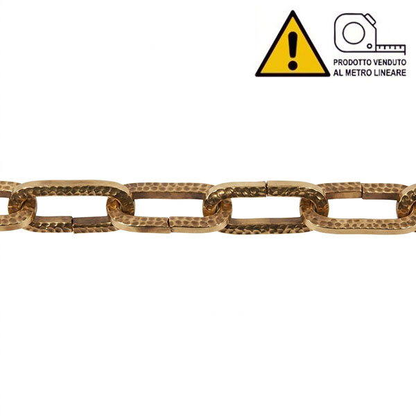 MINUTEX Catena Filo Quadro in Acciaio Ottonato MOD. 886 D.MM 2 - MINUTEX